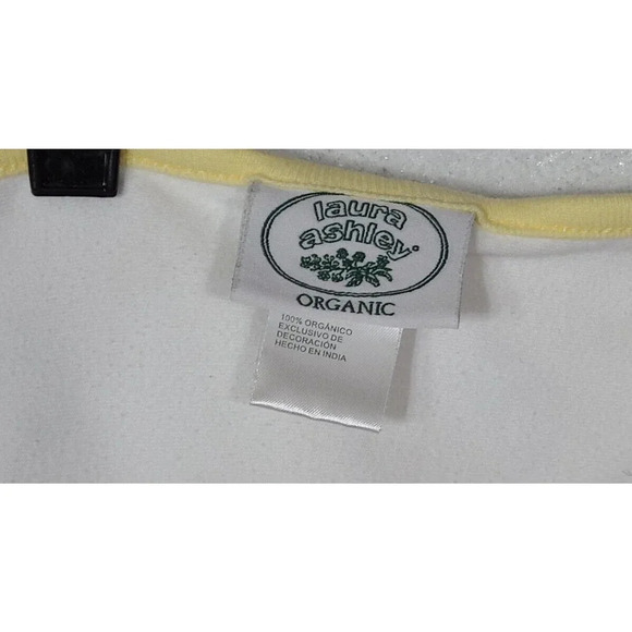 Laura Ashley Organic Baby Receiving Blanket Jungle Farm Animals Yellow White - Picture 5 of 5